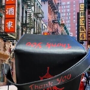 Black Thank You Handbag